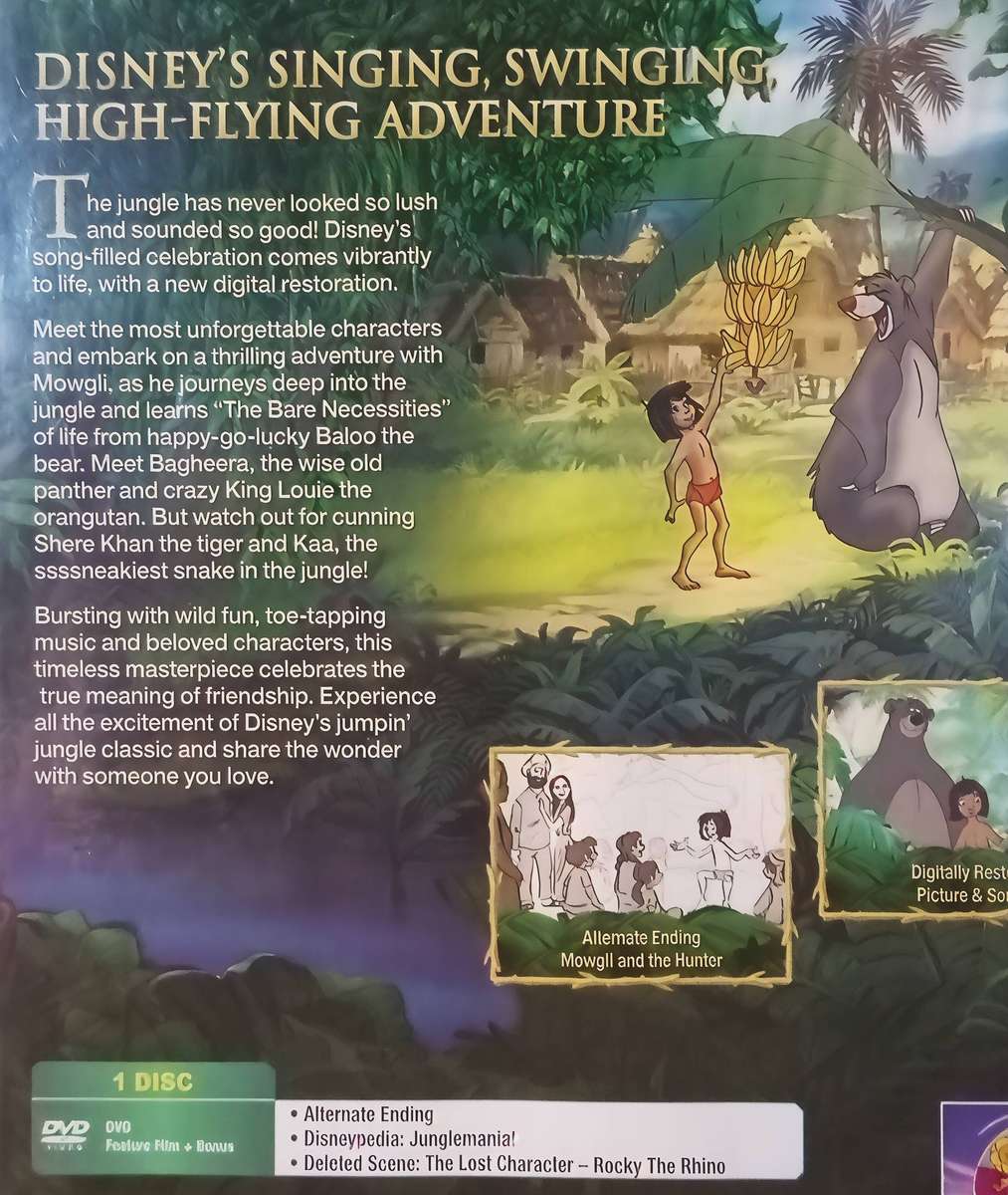 THE JUNGLE BOOK DVD