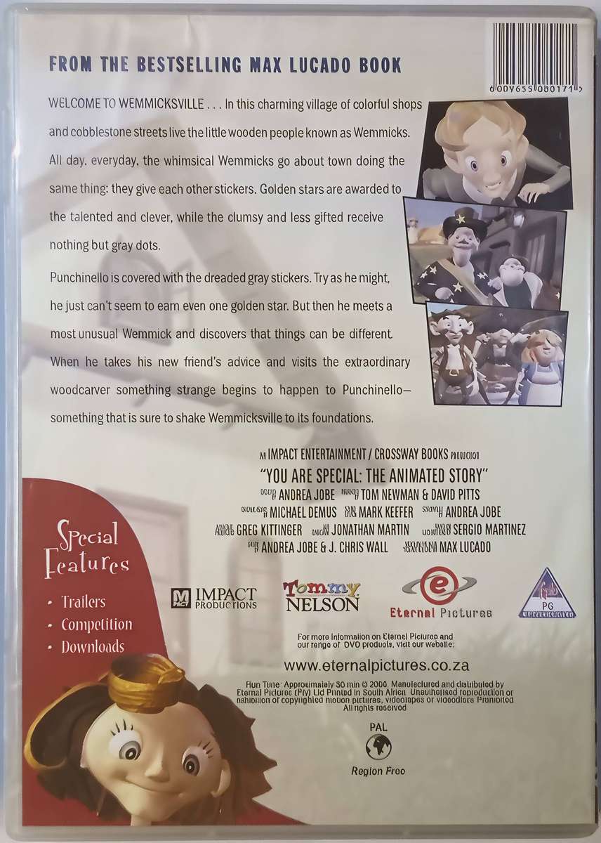 MAX LUCADO You Are Special DVD