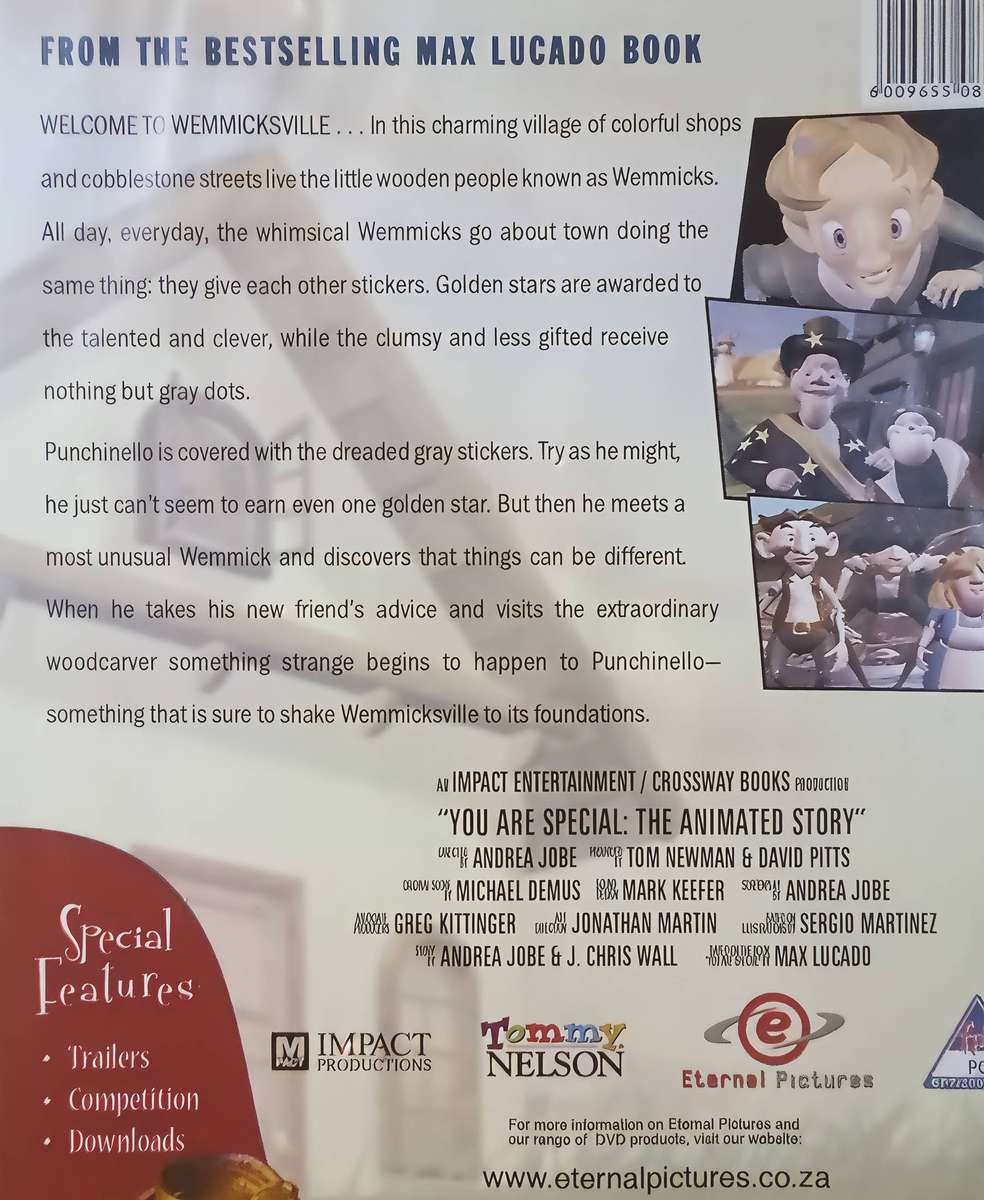 MAX LUCADO You Are Special DVD