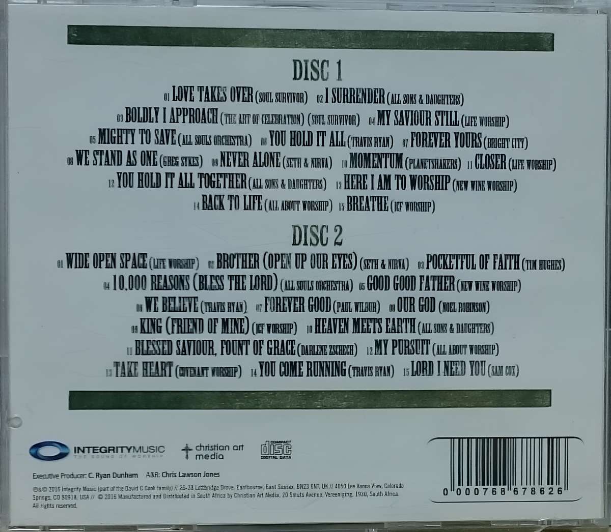 2017 Ultimate Worship 30 Uplifting Songs Of Praise CD