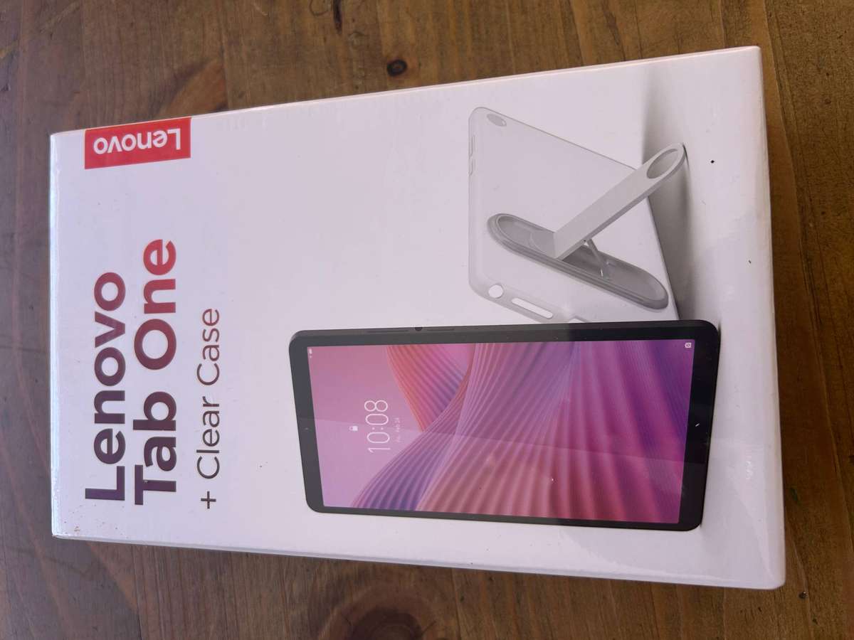 Lenovo Tab One 128GB and 4GB RAM LTE Tablet With Clear Case