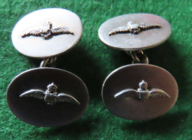 Great Britain  - WWII - Pair of Royal Air Force Silver Cuff LInks