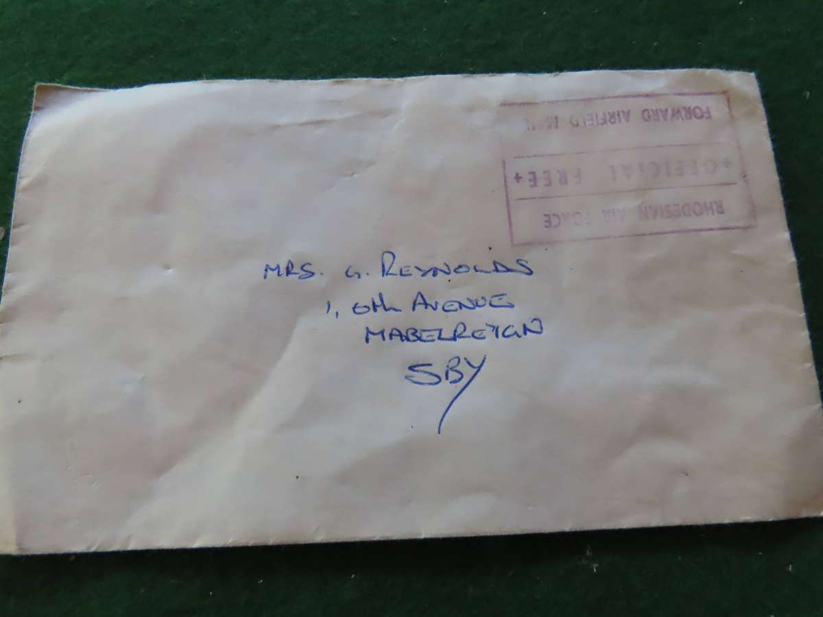 Rhodesia  - Bush War - Envelope Stamped Rhodesian Air Force Forward Airfield Mail