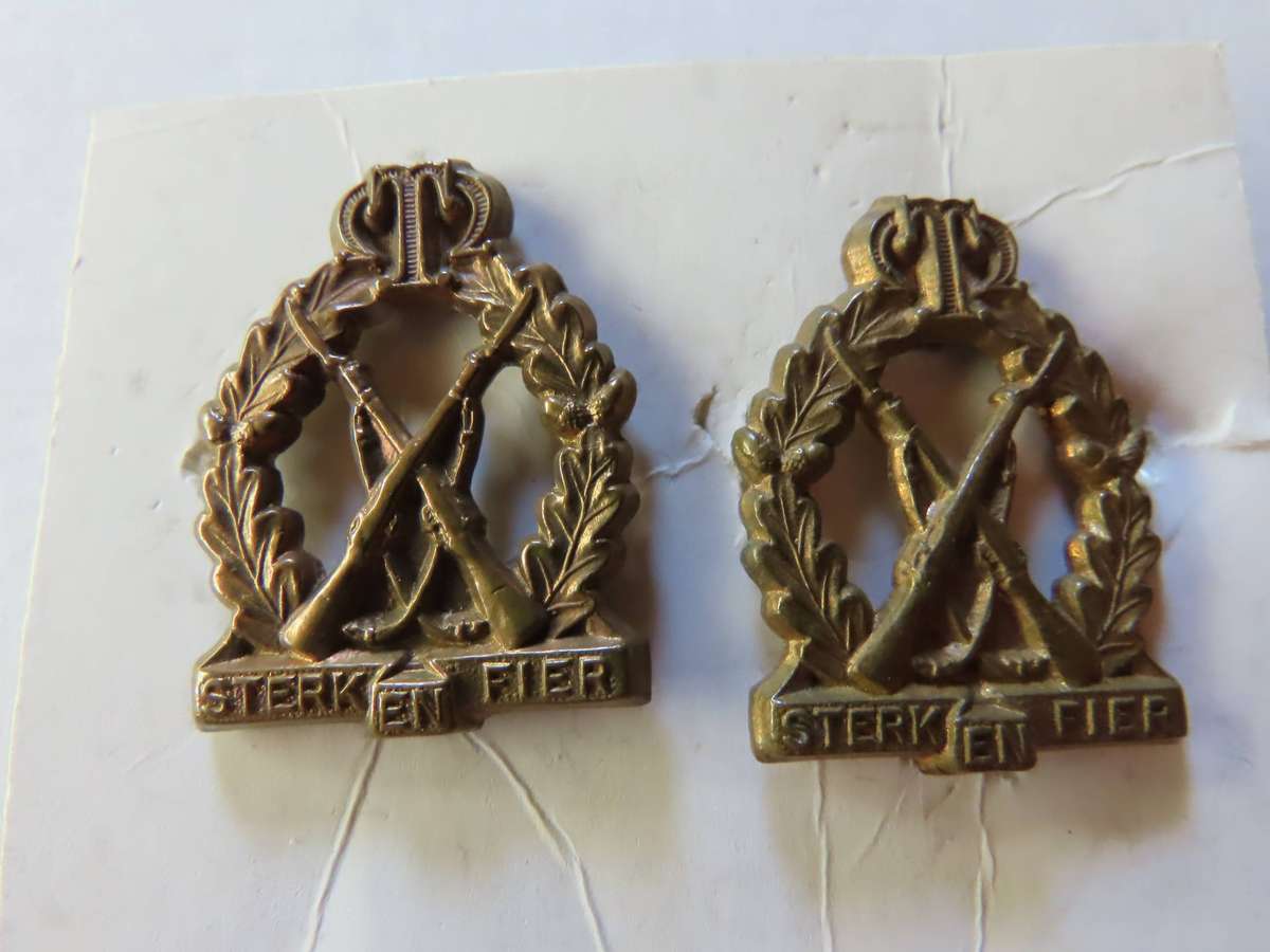 South West Africa - Infantry Battalion Pair of Collar Badges