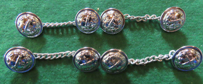 South Africa  - South African Generals - Set of 4 x 2 Buttons (Chrome)