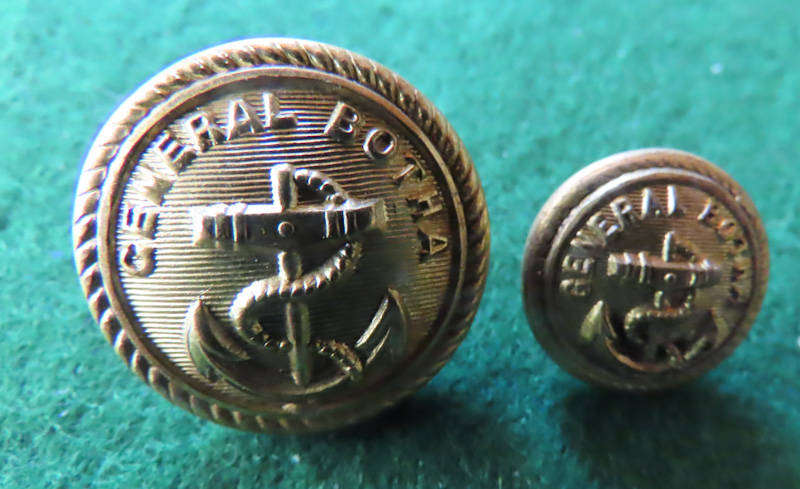 South Africa -General Botha - 2 Buttons- 24 and 16mms