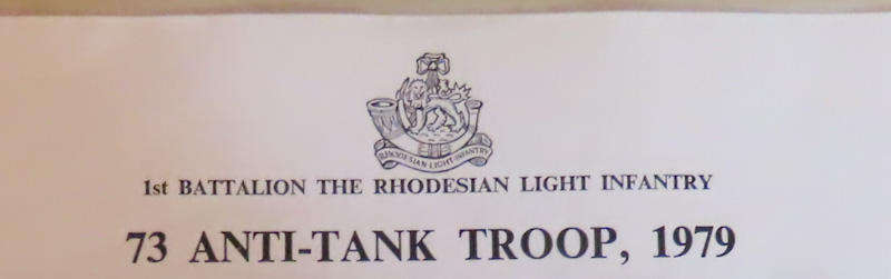 Rhodesia-Bush War-1st Battalion Rhodesian Light Infantry (RLI)- 73 Anti-Tank Troop 1979 Copy Photo