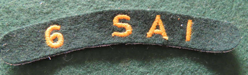 South Africa - Border War - 6 SAI Cloth Shoulder Title
