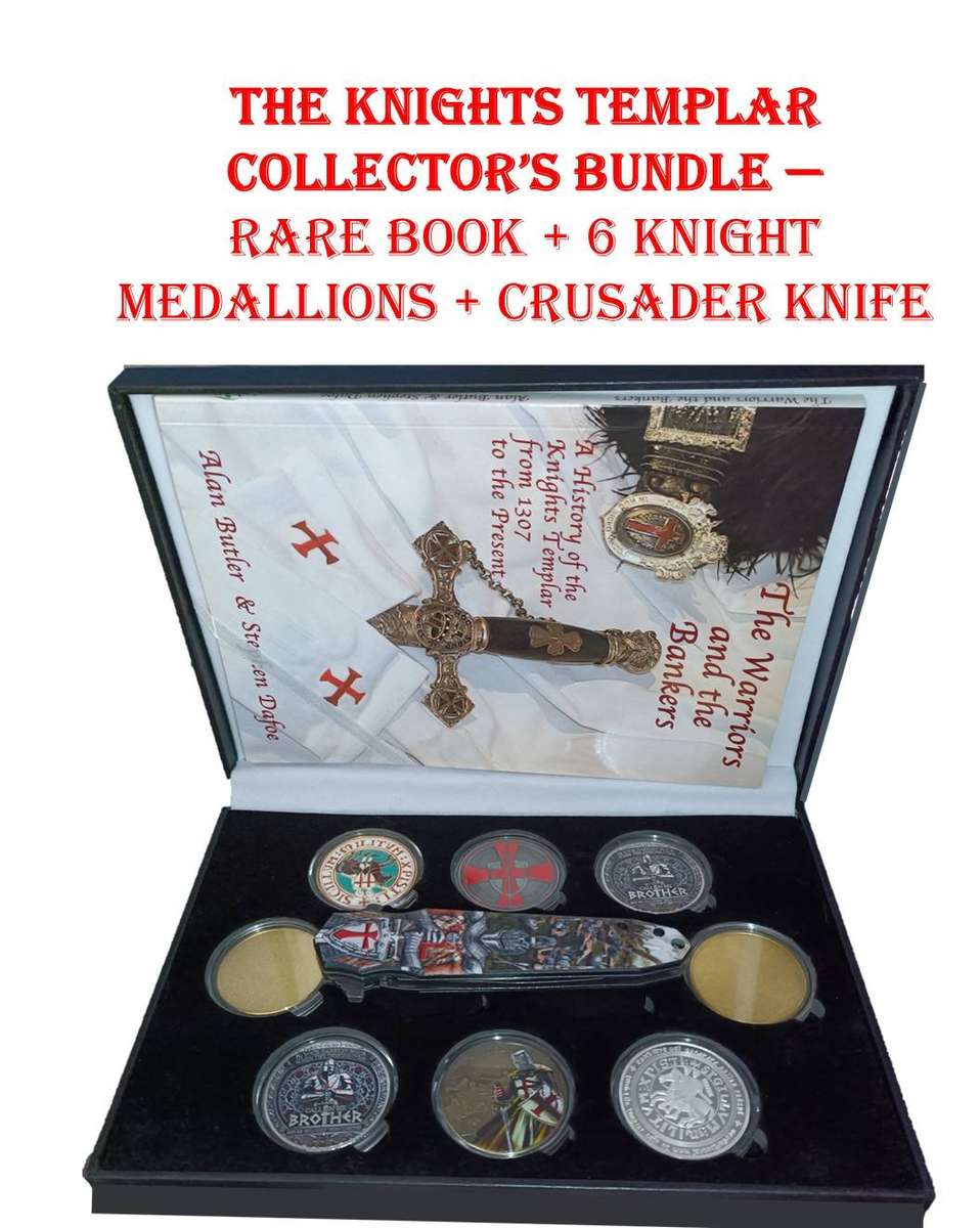  Fathers Day Edition: Ultimate Templar Knight Gift Set (Book + Medallions + Crusader Knife)