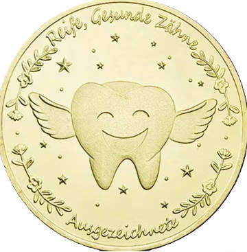German Tooth Fairy coin / Deutsche Zahnfee geld / Münze (4cm)