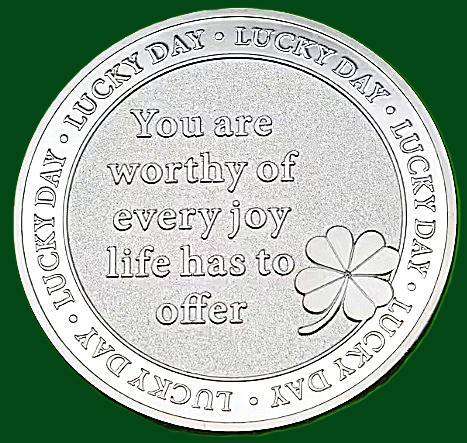  St Patrick's Day  Happiness & Good Fortune Token, Beautiful SilverTone Collectible / Gift