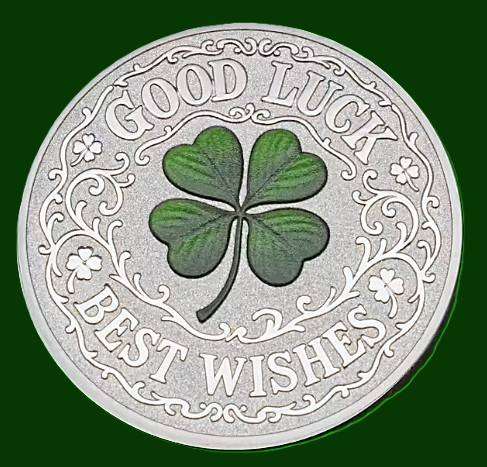  St Patrick's Day  Happiness & Good Fortune Token, Beautiful SilverTone Collectible / Gift