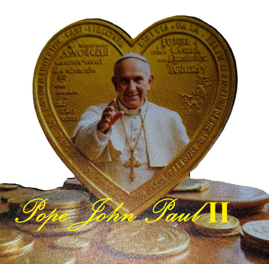 POPE JOHN PAUL II HEART MAGNET