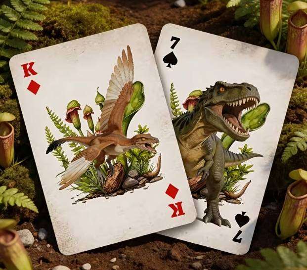54 unique Dinosaur Playing Cards - No image repeated