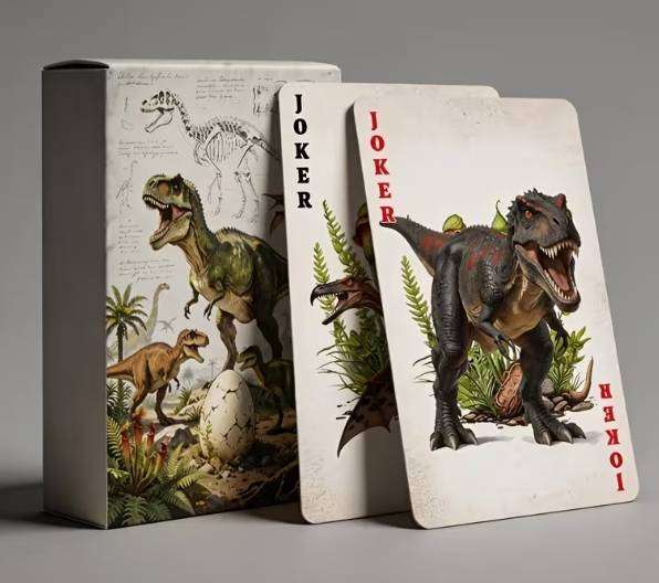 54 unique Dinosaur Playing Cards - No image repeated