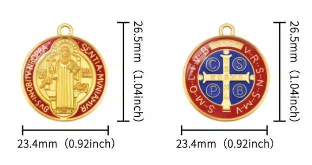 Red and Black Saint Benedict Protection Pendant (7 available)