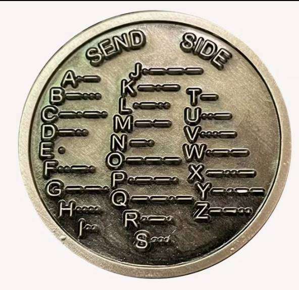 Cipher Decoder Challenge Coin: DualSide Encryption Puzzle | Brass Finish | Codebreaking Collectible