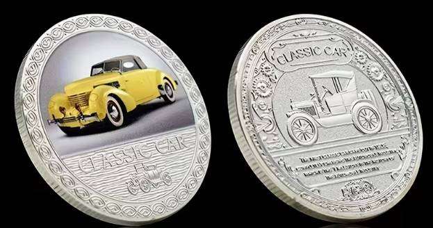 5 pcs Vintage Car commemorative coins