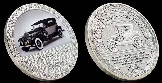 5 pcs Vintage Car commemorative coins