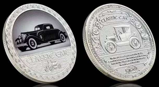 5 pcs Vintage Car commemorative coins