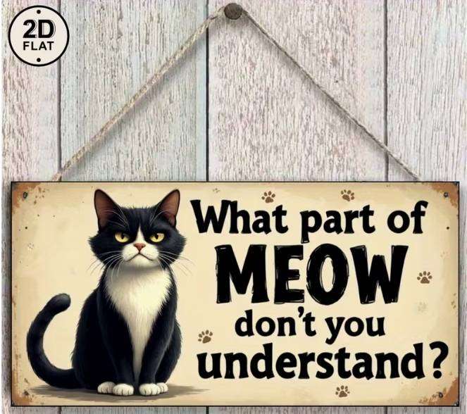 What Part of MEOW Dont You Understand? Essential Home Décor