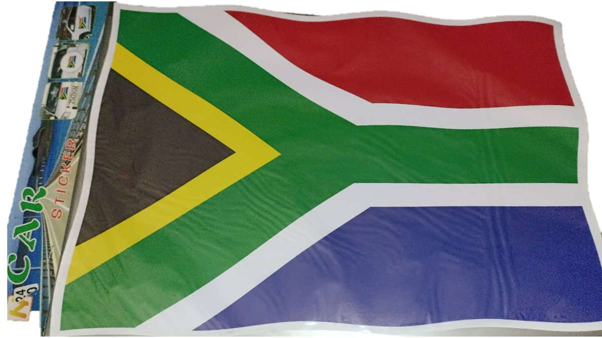 Large South African Flag Decal / Sticker  Bold, Bright & Proud