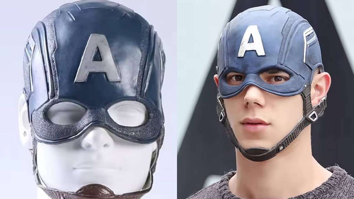 Captain America Life-Size Helmet & Metal Shield (60 cm)