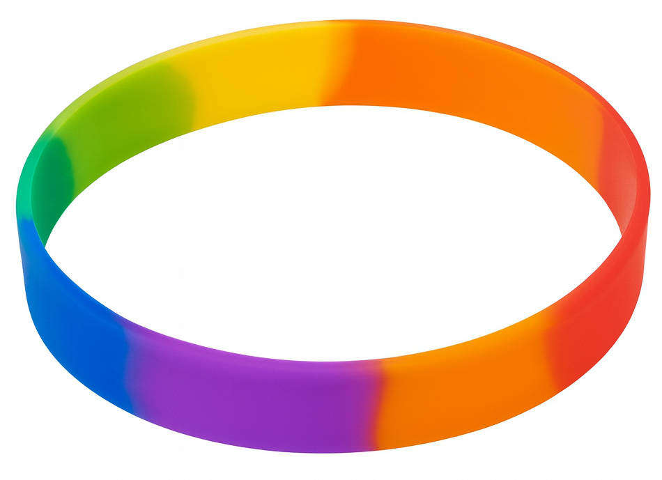 Rainbow Arm band / bracelet (silicone)