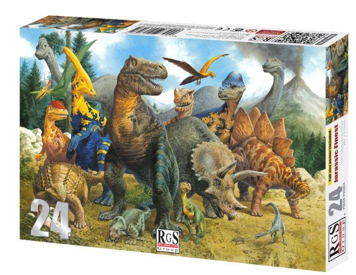Jurassic Finest Dinosaur Puzzle  24 Piece with Full Poster (RGS Original - support local brands)