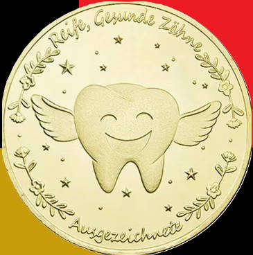 German Tooth Fairy coin / Deutsche Zahnfee geld / Münze (4cm)