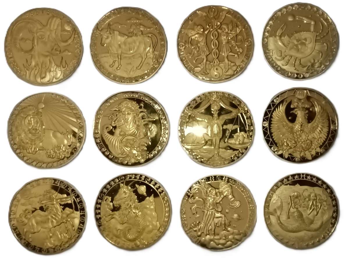 Full Collection Zodiac Golden Coins