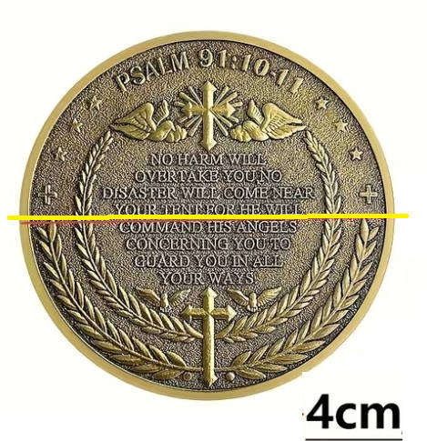 Beautiful Archangel Michael Watches Over Us Medallion
