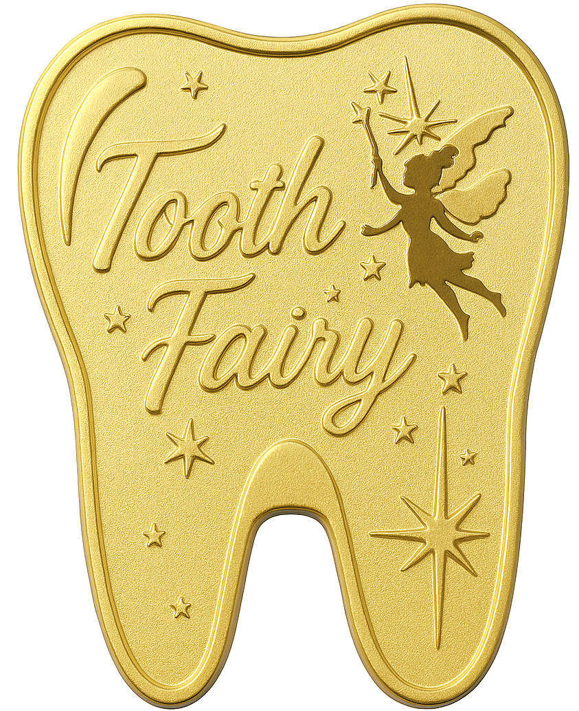 Tooth Fairy Reward  Metal Golden Tooth