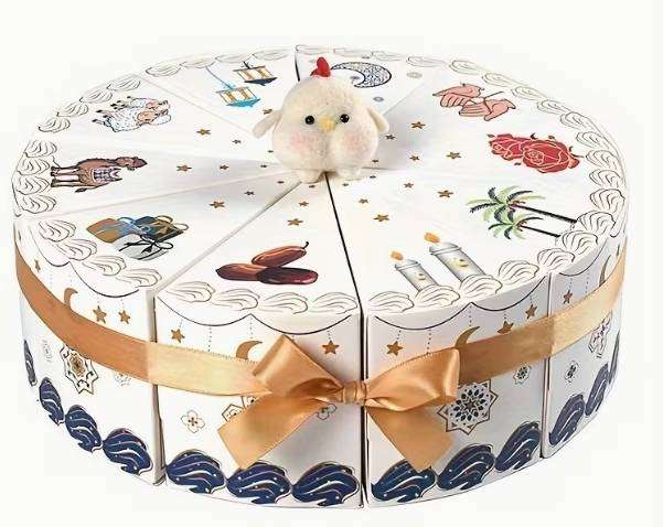 10 cake piece shape Gift Boxes (1 layer of cake  10 tri pieces) for Mother's Day