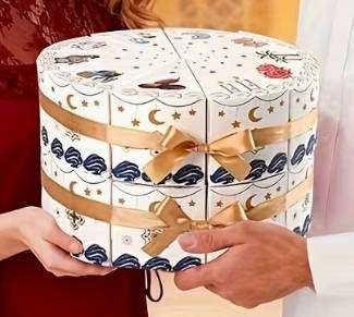 10 cake piece shape Gift Boxes (1 layer of cake  10 tri pieces) for Mother's Day