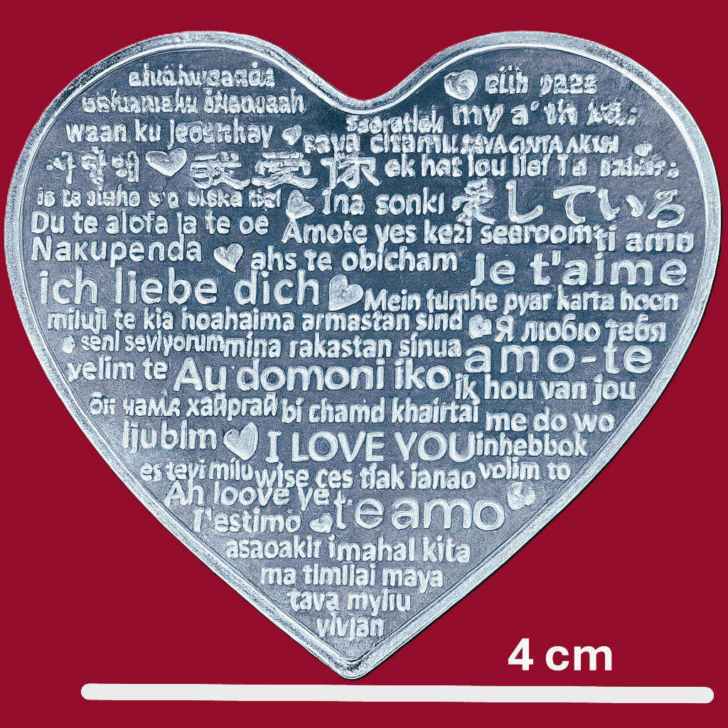 HeartShaped Coins - 16 coins random colour