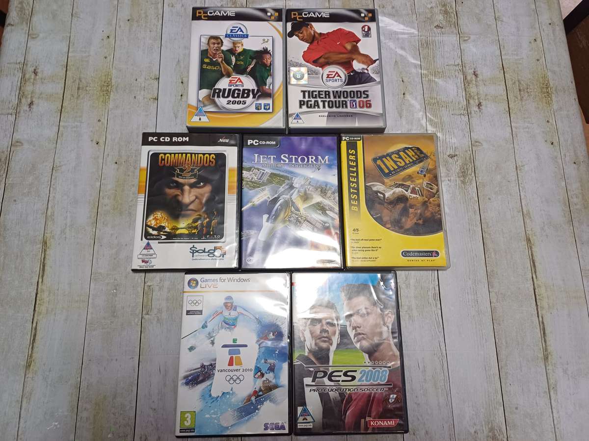 Lot of Seven Original Windows PC Games (Sold as lot). Please see photos and description.
