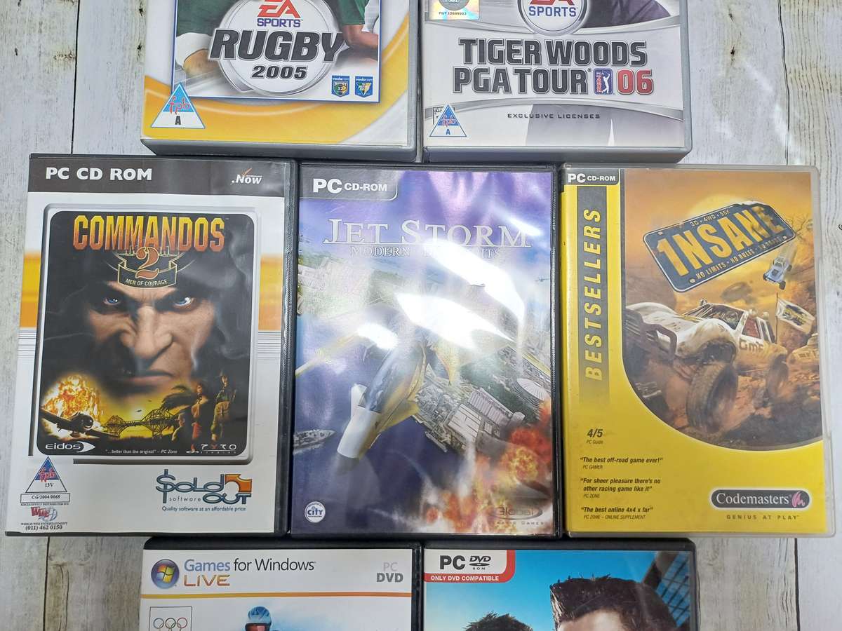 Lot of Seven Original Windows PC Games (Sold as lot). Please see photos and description.