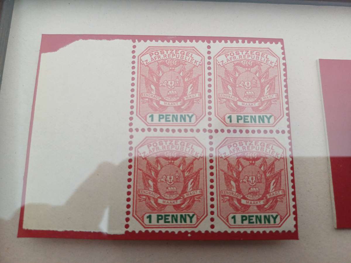 ZAR Paul Kruger mounted lot of rare items in Spink & Son Ltd Frame. Beautiful!