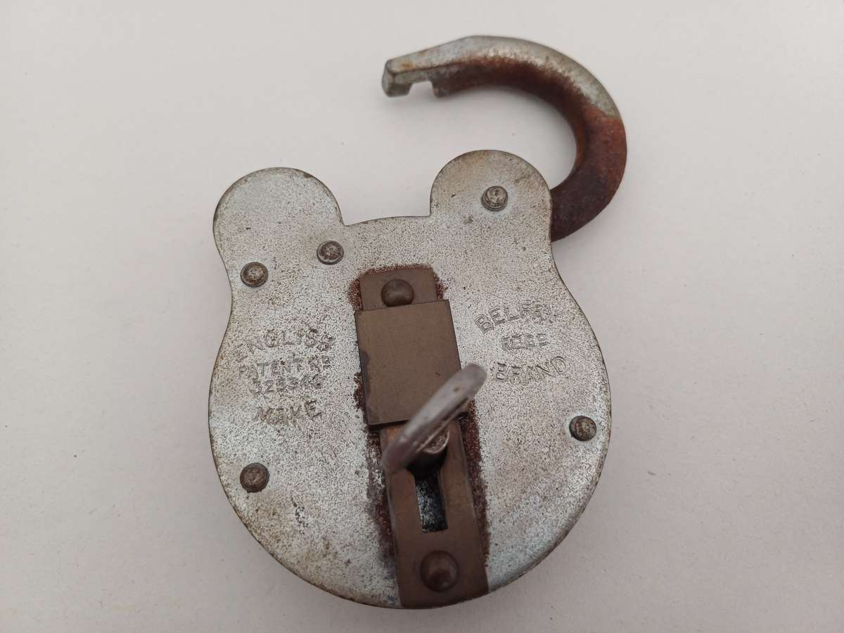 Large Vintage/ Antique Heavy Duty Belfry 2 Lever Lock with Key! In Excellent Working Condition!