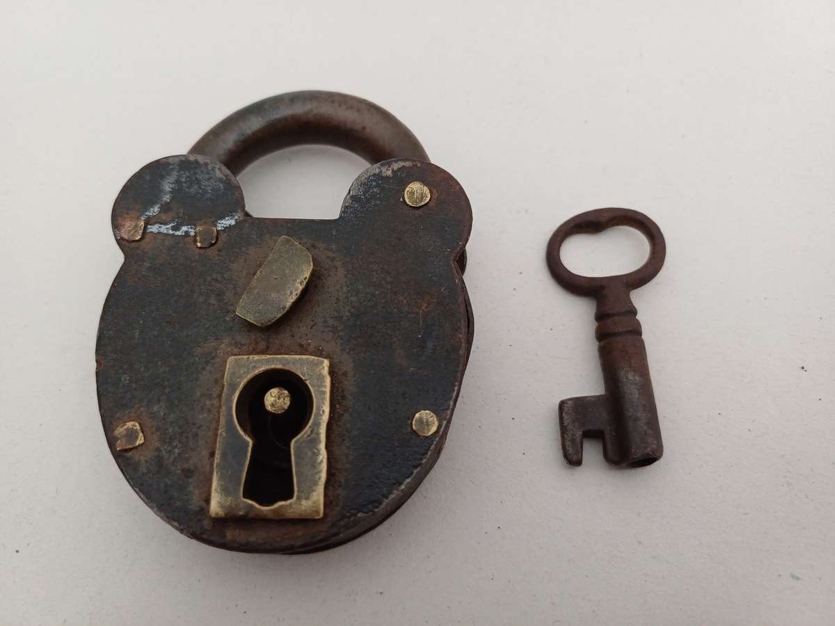 Small Vintage/ Antique Lock with Key. In Good Working Condition!