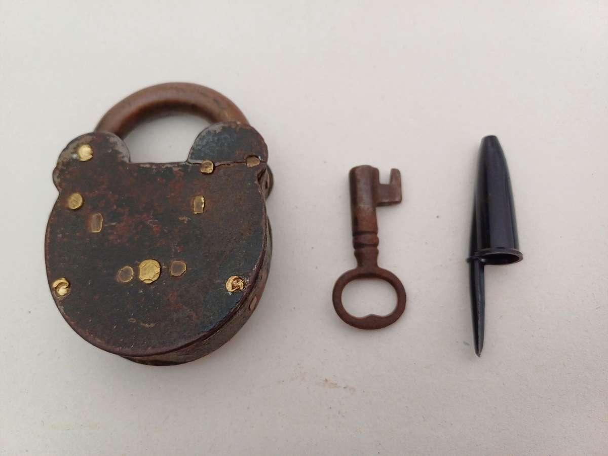 Small Vintage/ Antique Lock with Key. In Good Working Condition!