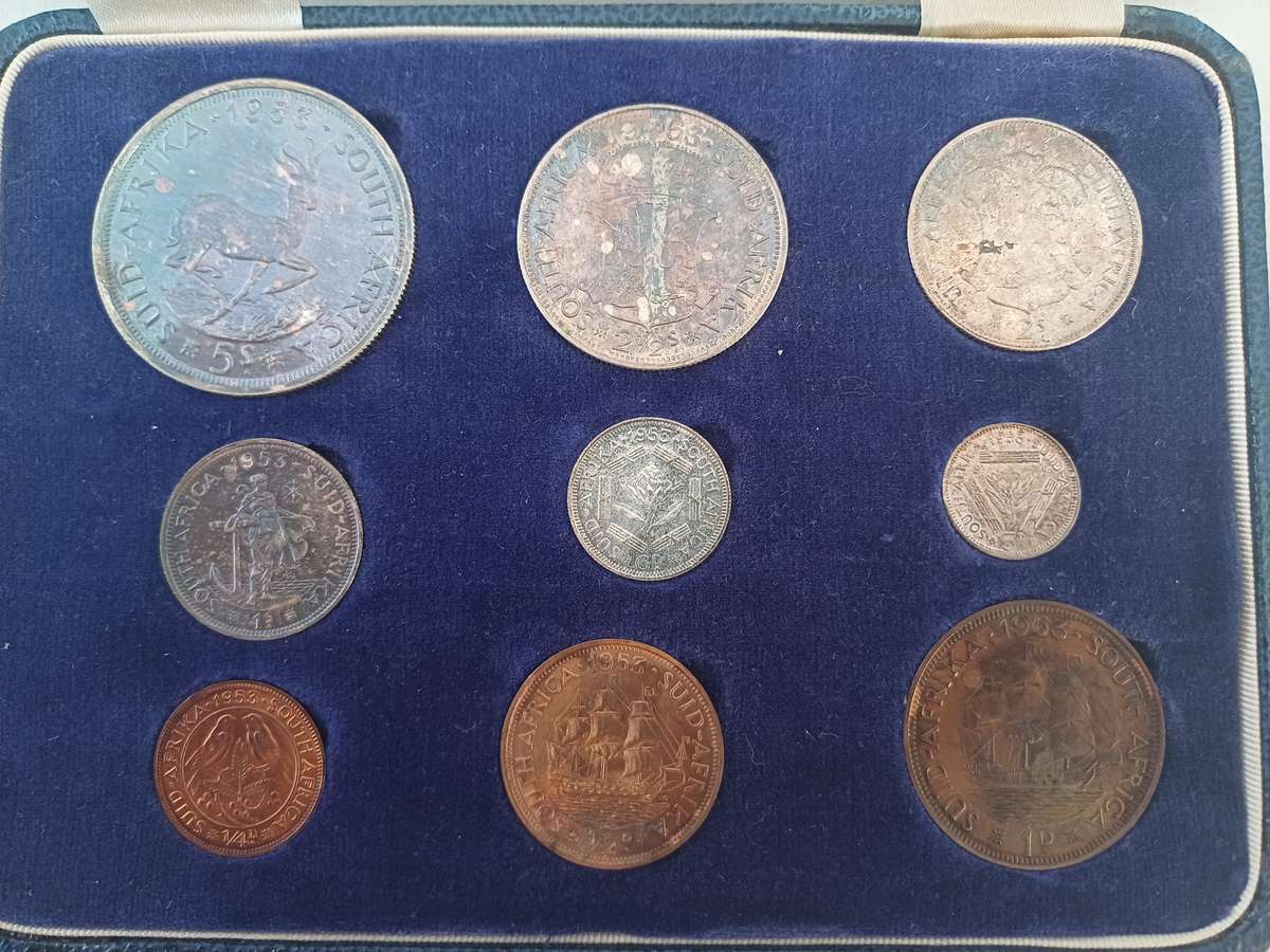 SA Union 1953 Silver Short Proof Set In SA Mint Box!