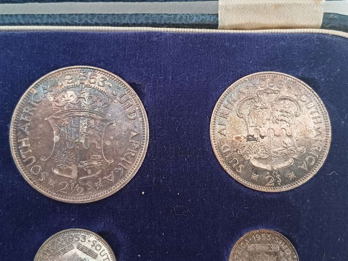 SA Union 1953 Silver Short Proof Set In SA Mint Box!
