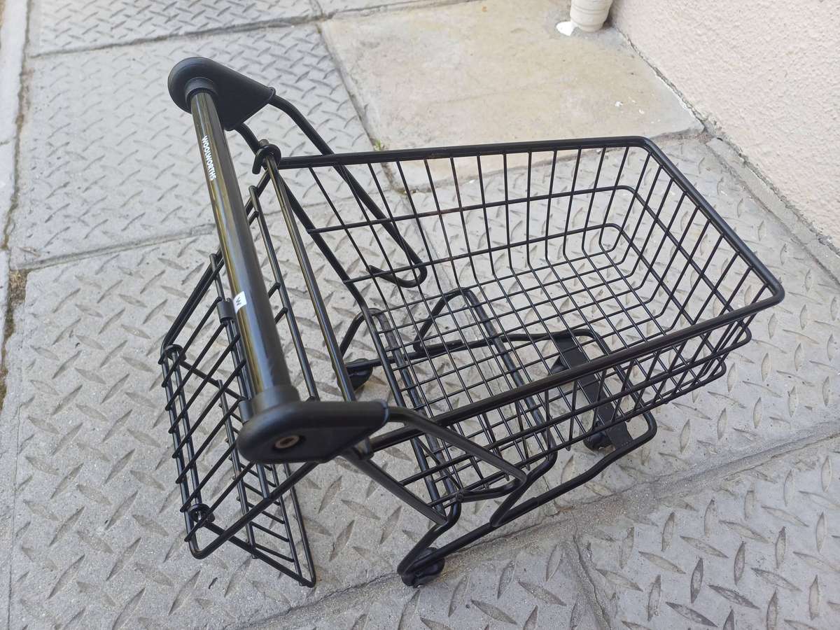 Rare Large Woolworths Black Toy Iron Steel Trolley with Movable Parts and Wheels - Heavy Duty!