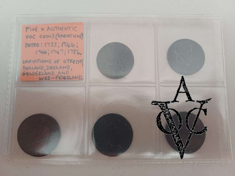 Collection of Five Authentic VOC Coin Varieties in Plastic Sleeve! Sold As Lot! See Description!