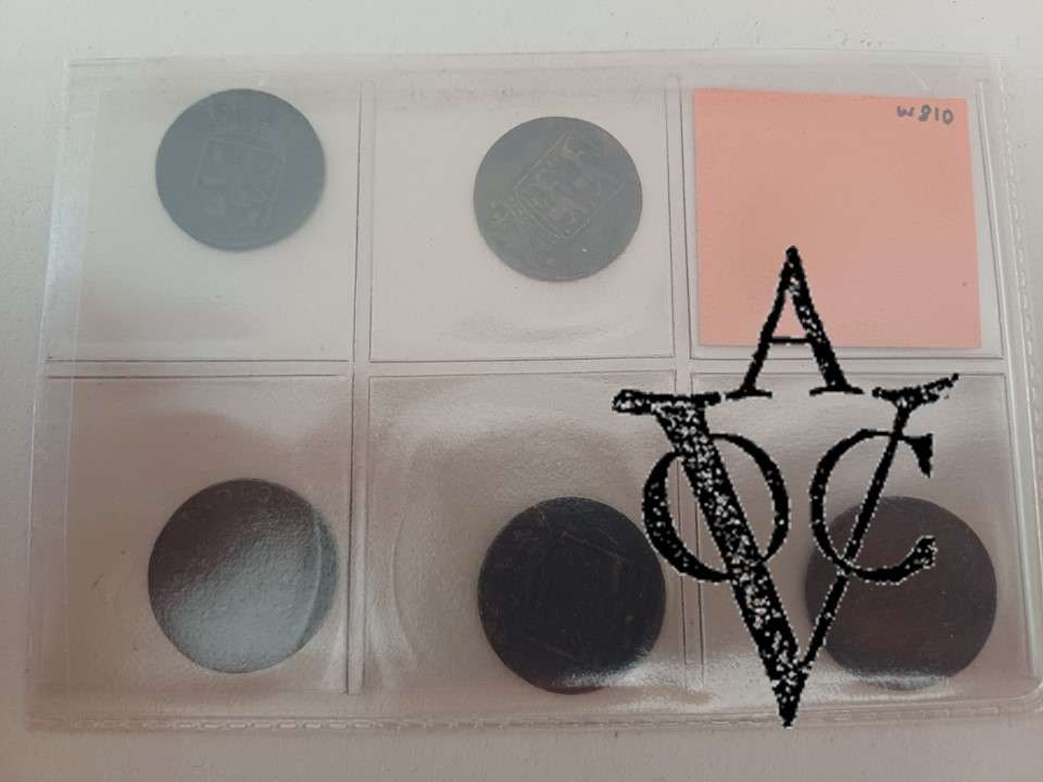 Collection of Five Authentic VOC Coin Varieties in Plastic Sleeve! Sold As Lot! See Description!