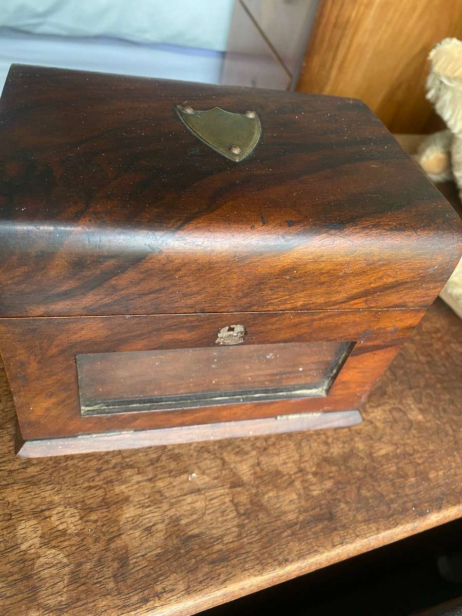 Set of 3 antique wooden boxes - vintage storage and decor