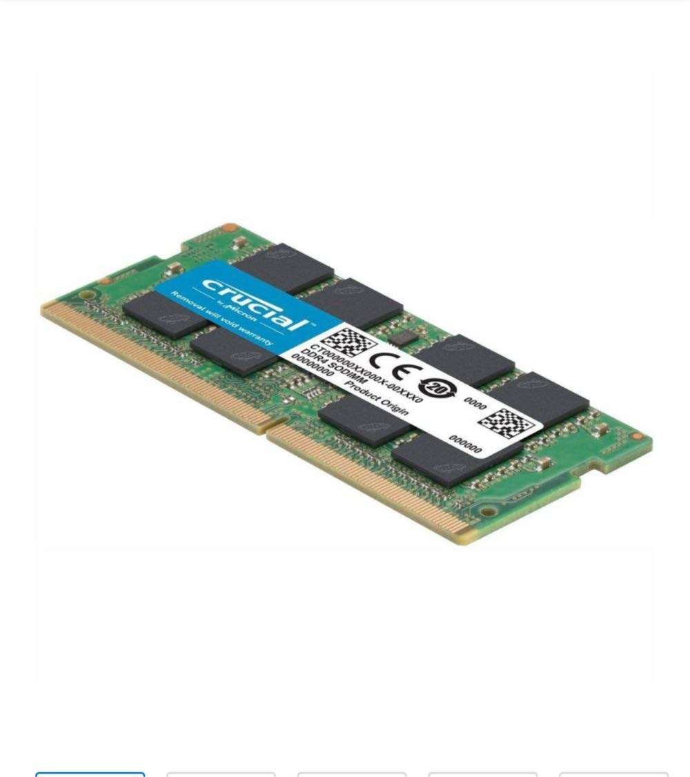 Crucial 32GB DDR4 3200 MHz SO-DIMM Dual Ranked Notebook Memory