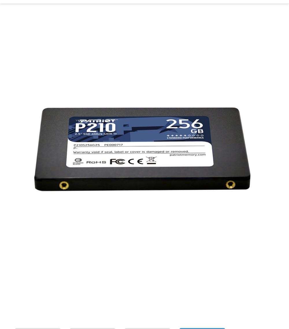 Patriot 256 GB SSD (P220S256G25) (Interface: SATA III, Form Factor: 2.5 Inch)